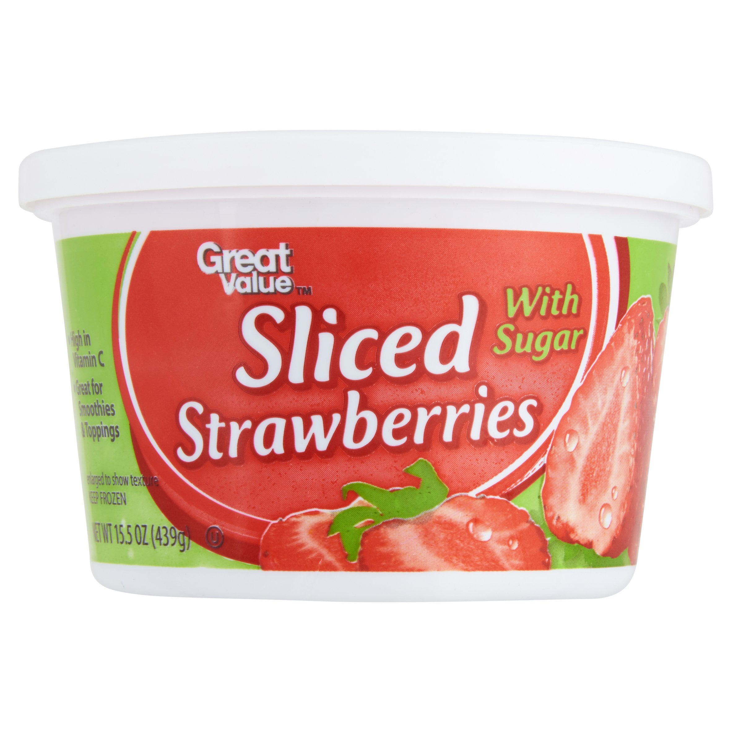 FROZEN SLICED STRAWBERRIES WITH SUGAR frozen sliced strawberries with sugar